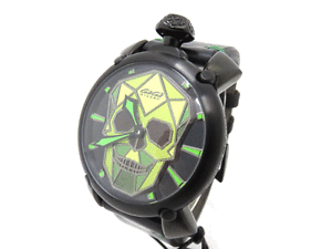 Free Shipping Pre-owned GaGa Milano Manuare 48 mm Bionic Skull World Limited 500