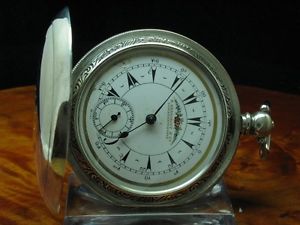 K. SERKISOFF & CO 800 SILBER SAVONETTE OSMANISCHE TASCHENUHR SCHLÜSSELAUFZUG