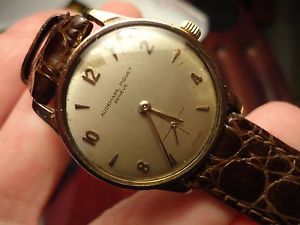 Vintage 1940s AUDEMARS PIGUET 18k gold orig buckle 18 jewels adjusted 8 position
