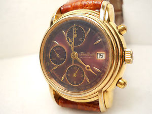 JOHN STERLING MAN'S CRONOGRAPH AUTOMATIC-VALJOUX 7750-GOLDFILLED CASE