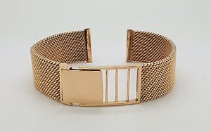 VINTAGE 14K PINK GOLD WATCH BRACELET 18MM FIT ALL MAJOR BRANDS