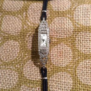 Ladies Vintage Platinum Watch