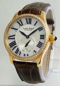 Ladies Louis Erard Watch 18K Rose Gold - Factory Diamond Bezel - 36mm