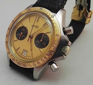 Vendo Raro Eberhard cronografo diver acciaio lunetta oro   calibro 16000 anni 60