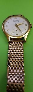 Vintage 18k Solid  Eberand watch and a  14k Yellow Gold KREISLER Band Tw 62.0g