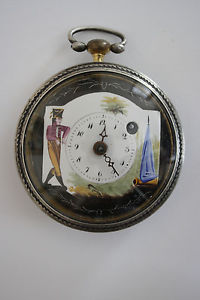 Rare Antique Silver Duval Fusee Verge Military Pocket Watch Very Beautiful