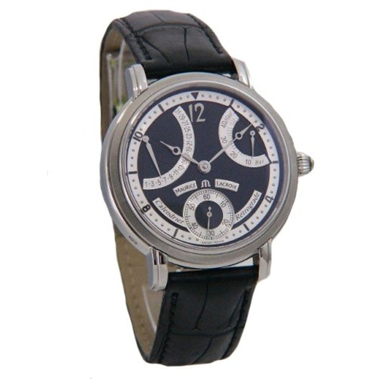 Maurice Lacroix MP7068-SS001-390 Mens Black Dial Automatic Watch