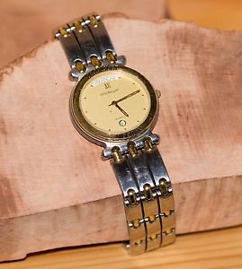 Design Armband-Uhr Pequignet Moorea Stahl / Gold, ca. 1994, ultraflach, Unisex