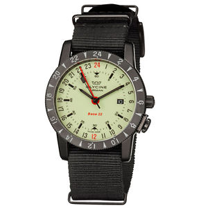 Glycine Airman Base 22 Green Dial Mens GMT Watch 3887.95SL.TB99