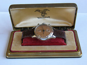 WALTHAM-CRONO-CAL.VENUS 170-RUOTA A COLONNE-PULSANTI A POMPA-CASSA A VITE-BOX