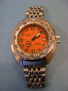VINTAGE DOXA SUB 300T Professional AUTOMATIC AQUALUNG DIVER WATCH - runs perfect