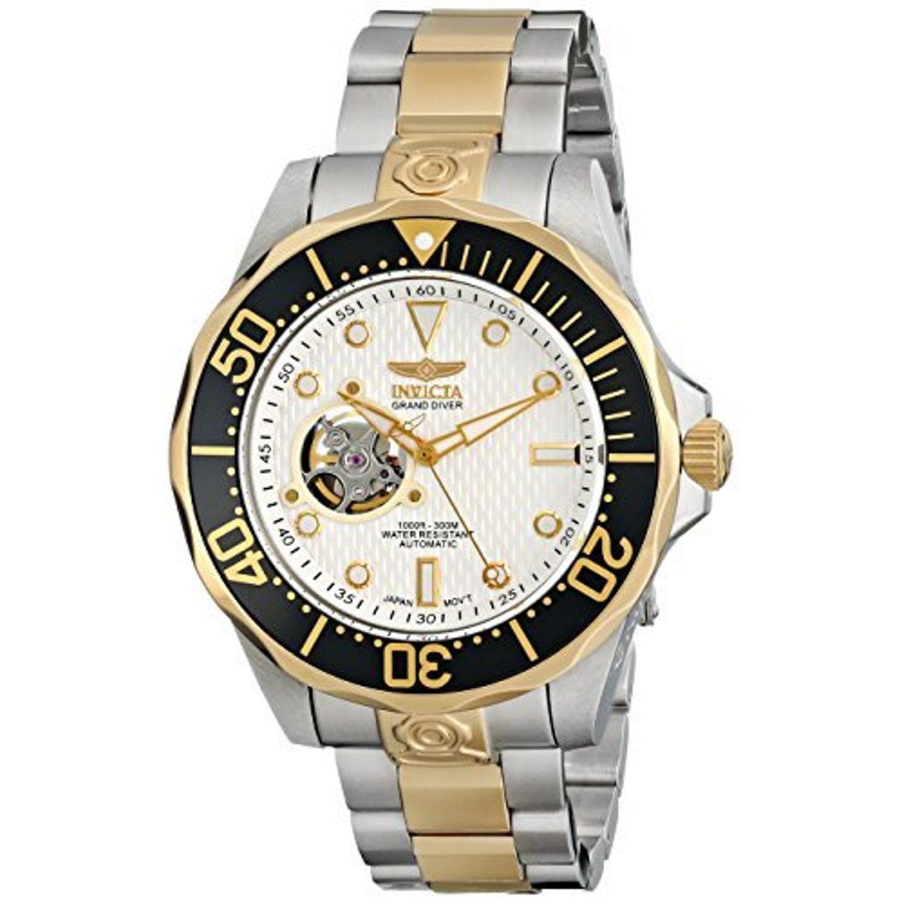 Invicta 13704 Mens White Dial Automatic Watch with Stainless Steel Strap