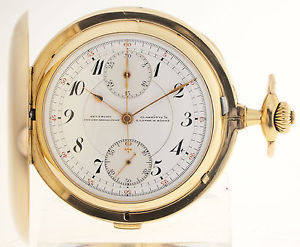A. LANGE & SÖHNE - SAVONETTE - CHRONOGRAPH MIT 30  MINUTENZÄHLER - 14ct GOLD