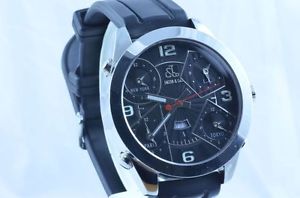 JACOB & CO. 5 TIME DESIGN ZONE QUARTZ MONTRE HOMMES JUMBO 57MM PARFAIT ÉTAT