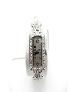Vintage Platinum and Diamond Dress Watch