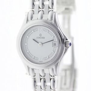 WOMENS 18K Solid White Gold Concord Veneto Watch. Elegant Designer Woman's Watch