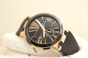 ULYSSE NARDIN EXECUTIVE DUAL TIME 18K Rose Gold Ref 246-00/42 MINT W/ ACTIVE WAR