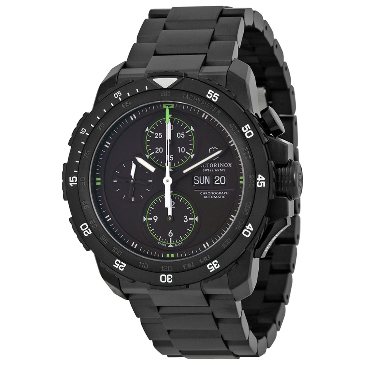 Victorinox 241572 Mens Black Dial Analog Automatic Watch