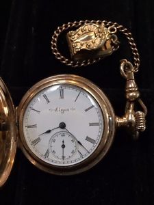 Antique CWC & Co Ladies Gold Pocket Watch Elgin