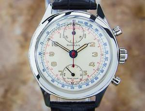 Very Rare Swiss Made Rodana Chronograph Venus 170 Movement Circa 1950s D135
