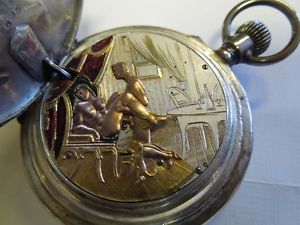 EROTIC ANTIQUE POCKET WATCH