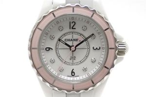 Auth CHANEL J12 Soft Pink White 