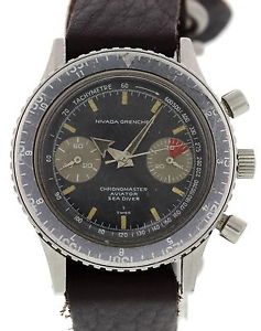 Vintage Nivada Grenchen Chronomaster Aviator Sea Diver 85004