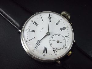 Vintage and Rare P.Moser Watch Co Repeater Swiss Made Porcelain Dial Wristwatch