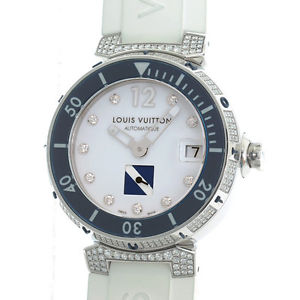 LOUIS VUITTON LV Ref Q113C Tambour Diving Diamond Diamonds Watch W/Box Used