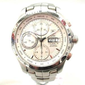 Watch Tag Heuerlink Chronograph Dayidate CJF211 B Free Shipping [Used]