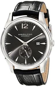 Hamilton Men's H38655785 Jazzmaster Slim Petite Seconde Black Dial Watch