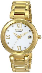 Citizen Eco-Drive Women's EO1112-58A Marne Analog Display Gold Watch
