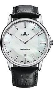 Edox Men's 56001 3 NAIN Les Bemonts Analog Display Swiss Quartz Black Watch