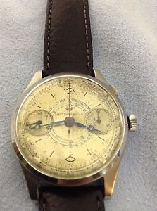 Vintage Chronograph Monopusher Landeron Hahn Faustang Watch