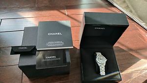 Chanel J12  Authentic Quartz Ladies Watch, White Ceramic, 33mm