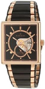 Edox Men's 72012 357RN NIR Les Bemonts Hand Winding Rose and Black Watch