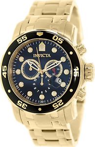 Invicta Men's Pro Diver 0072 Gold Stainless-Steel Swiss Chronograph Watch