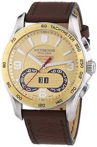Victorinox Men's 241617 Chrono Classic Brown Stainless Steel Watch