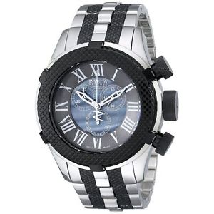 Invicta 17434 Mens Black Dial Analog Quartz Watch with Stainless Steel Strap