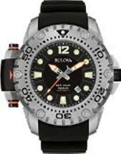Bulova 96B226 Mens Limited Edition Sea King Black Rubber Watch