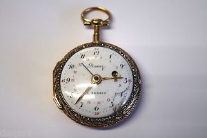 A.702 - Dennery, Charles Le Roy, A Verdun, diamonds gold pocket watch
