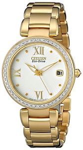 Citizen Eco-Drive Women's EO1102-51A Marne Analog Display Gold Watch