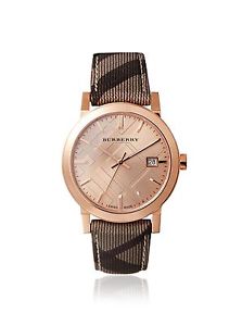 BURBERRY THE CITY ROSE GOLD FACE BU9040 Unisex Watch