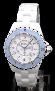 Free Shipping Pre-owned CHANEL J12 Soft Blue World Limited 1200 With Genuine BOX