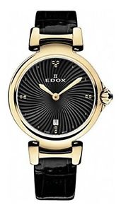 Edox Women's 57002 37RC NIR LaPassion Analog Display Swiss Quartz Black Watch