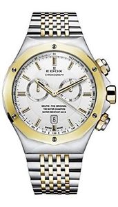 Edox Men's 10108 357J AID Delfin Analog Display Swiss Quartz Two Tone Watch