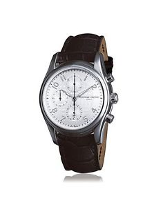 Frederique Constant FC-392RM6B6 Leather Mens Watch - Silver Dial