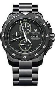 Victorinox Swiss Army Alpnach Automatic Chronograph - Black Dial - PVD Bracelet