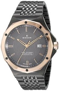 Edox Men's 53005 37GRM GIR Delfin Analog Display Swiss Quartz Grey Watch