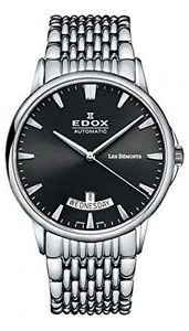 Edox Men's 83015 3M NIN Les Bemonts Analog Display Swiss Automatic Silver Watch